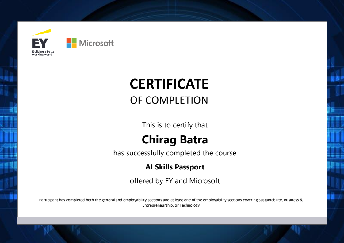Certificate Preview