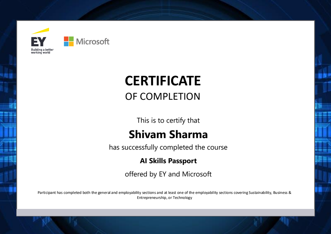Certificate Preview